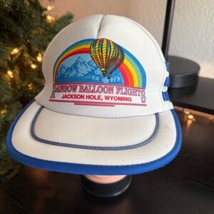 VTG Nissin Rainbow Balloon Flights Mesh Trucker Cat Snapback Jackson Hole